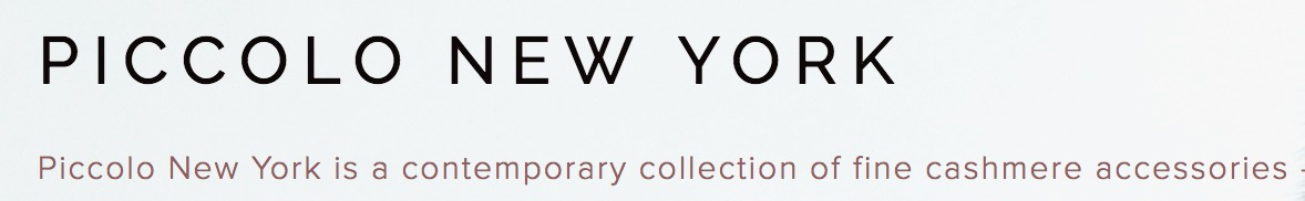 Piccolo New York for garmento image