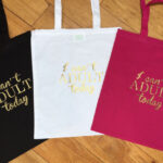 Black Shopping Bag, Natural Cotton Calico Bag, Cotton Grocery Bag & Logo Print Shopping Bags